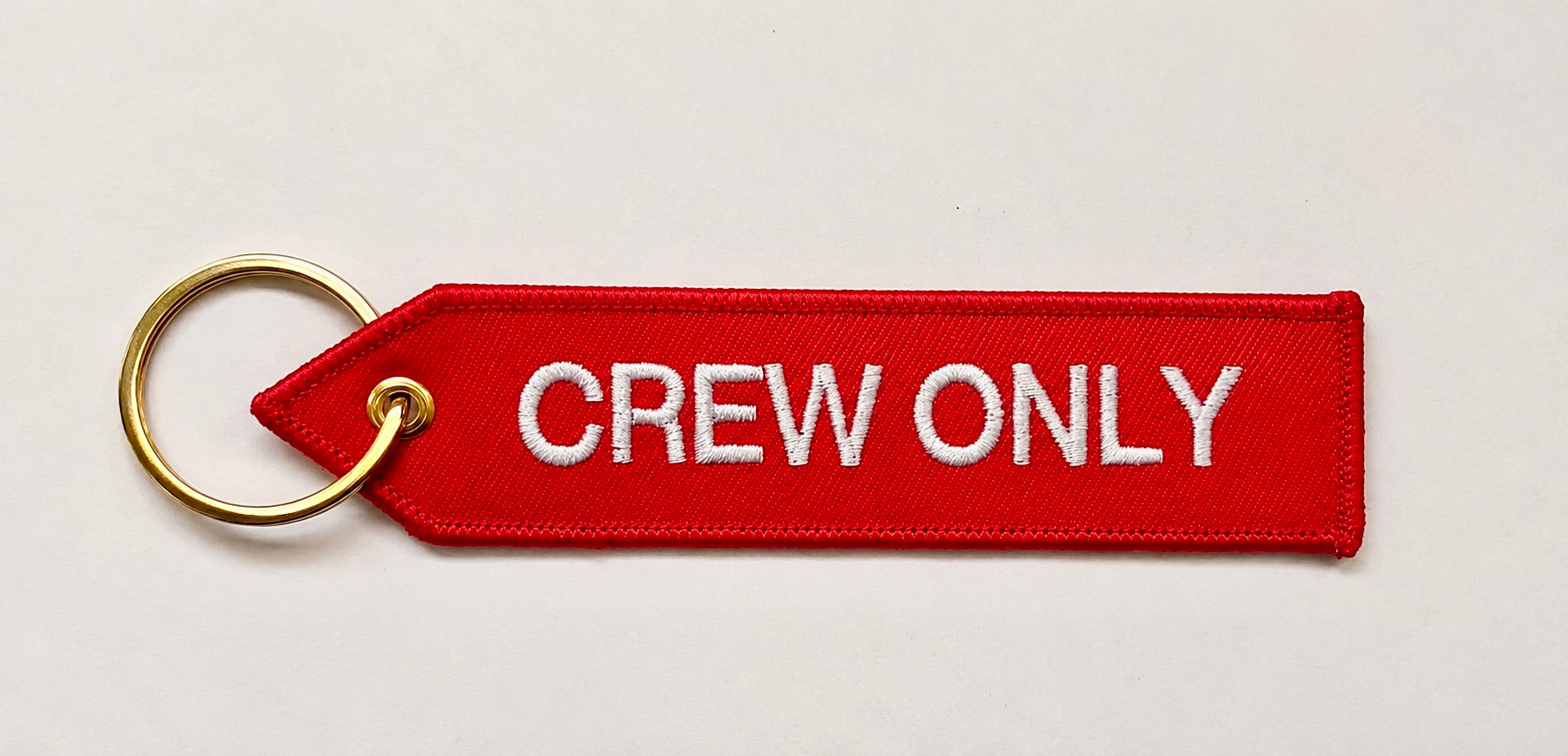 Roter "Crew Only" Schlüsselanhänger für Piloten und Flugbegleiter