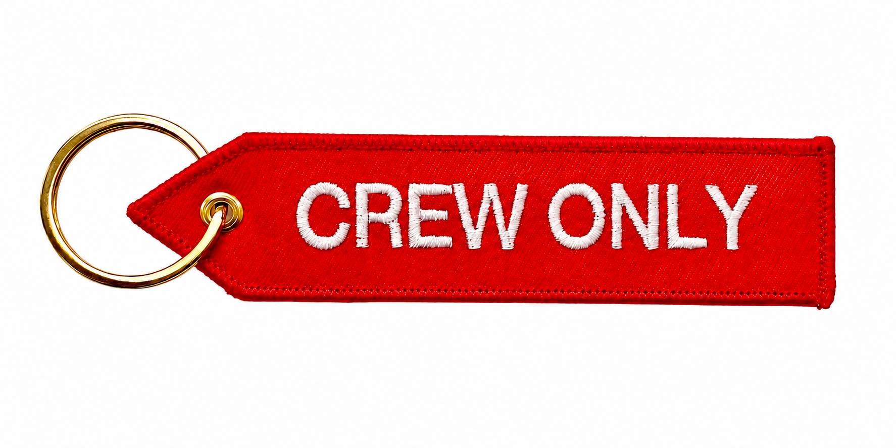 Roter "Crew Only" Schlüsselanhänger für Piloten und Flugbegleiter