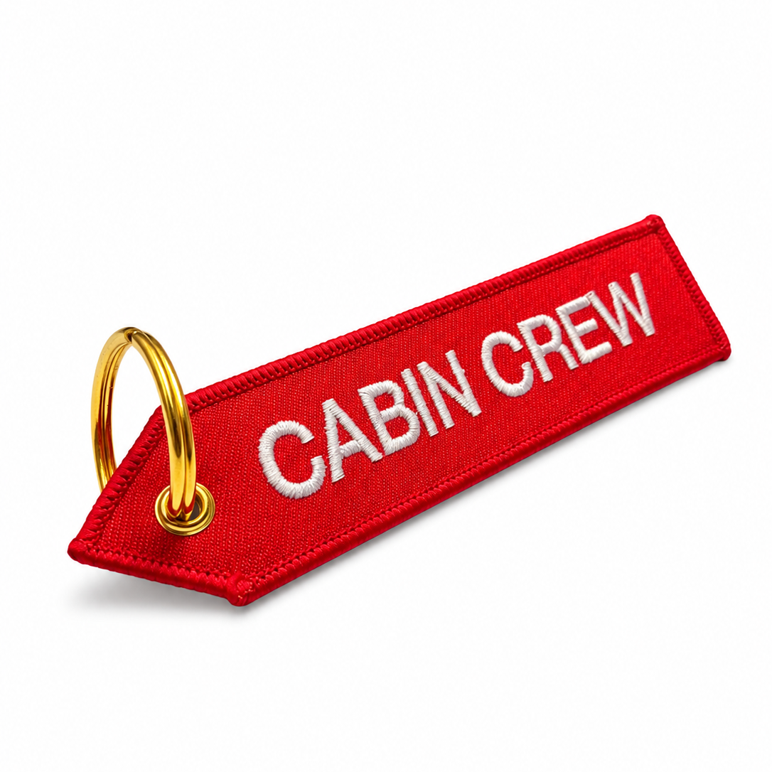 Roter "Cabin Crew" Key Chain für Stewardess und Flugzeug Fans