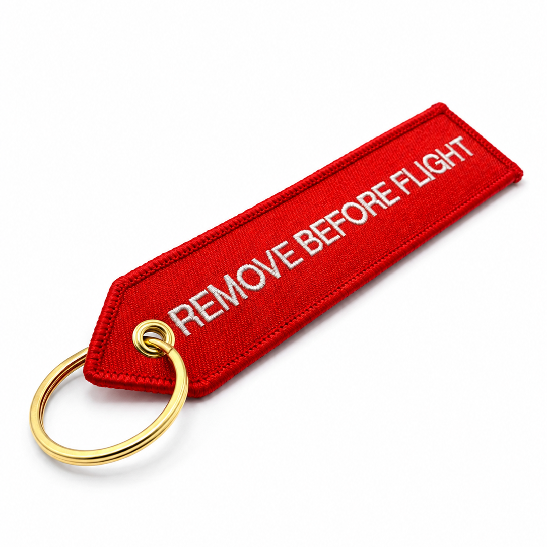 Roter "Remove before Flight" Schlüsselanhänger für Luftfahrt Fans