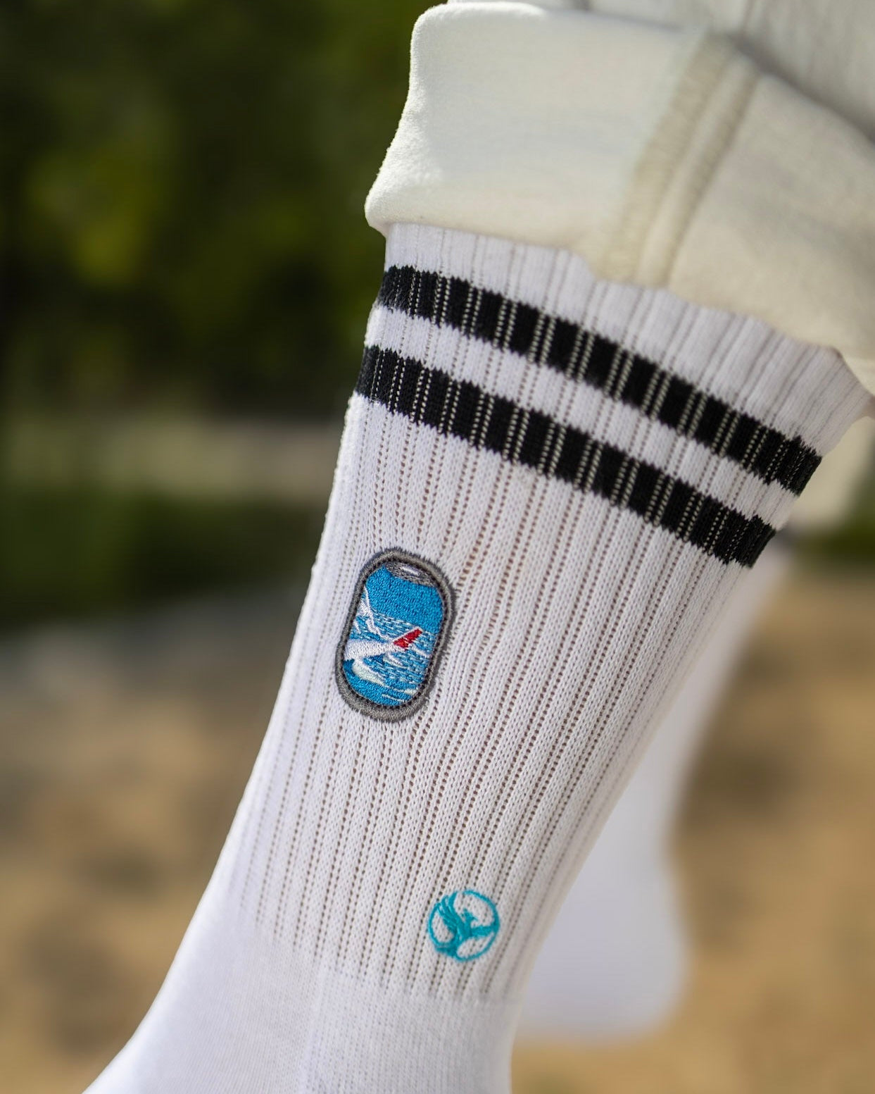 Aviation Socken im Stick-Design mit Flugzeugfenster
