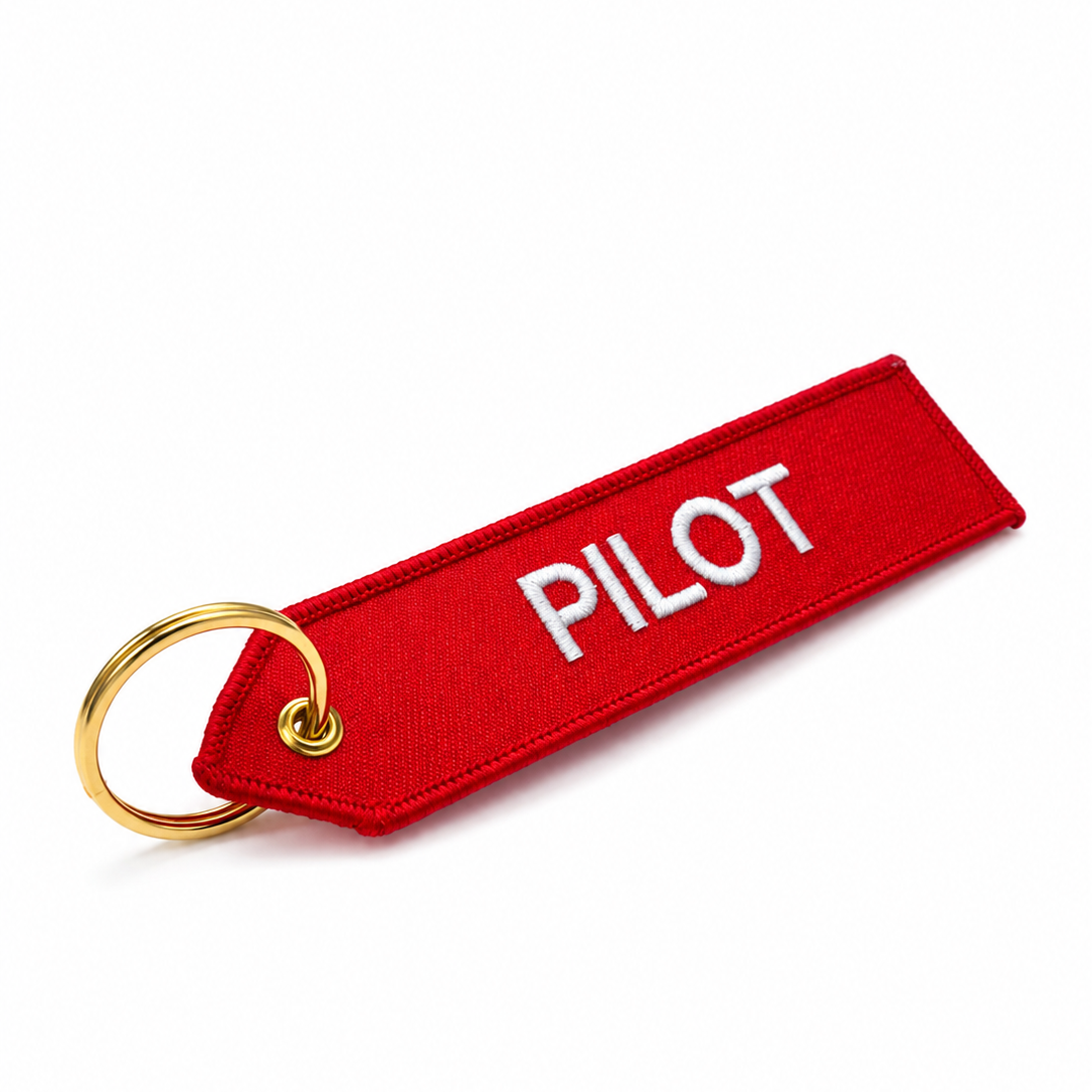 Roter "Pilot" Aviation Keychain für Flugzeug Interessierte
